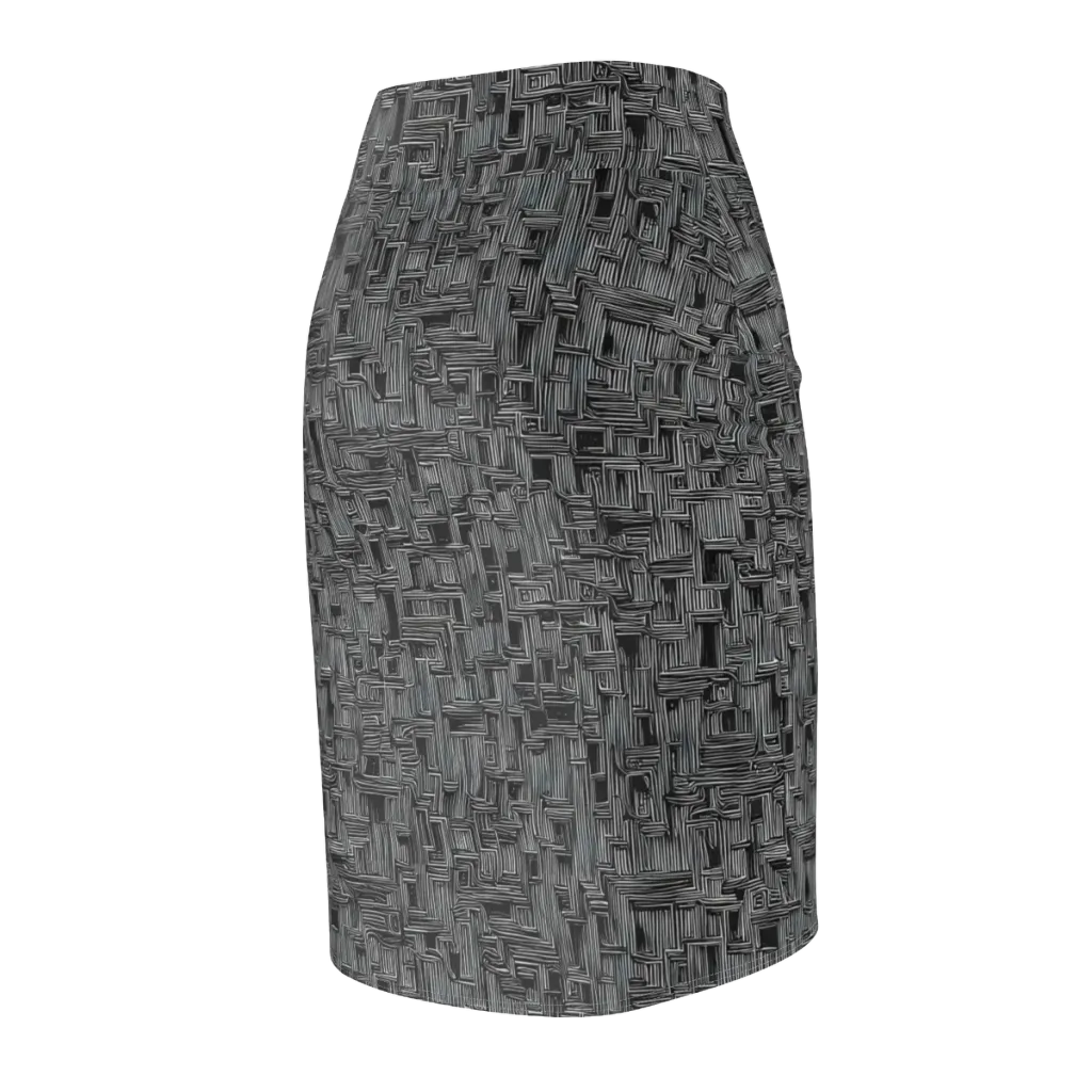 Linear Obsession on Pencil Skirt — Back Side