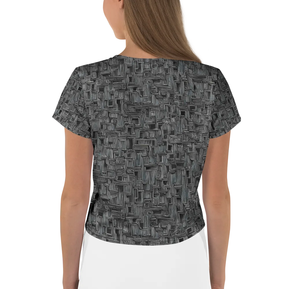 Linear Obsession on Crop Tee — Back