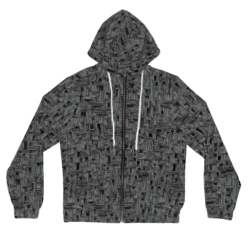 Linear Obsession on a Women's Full-Zip Hoodie