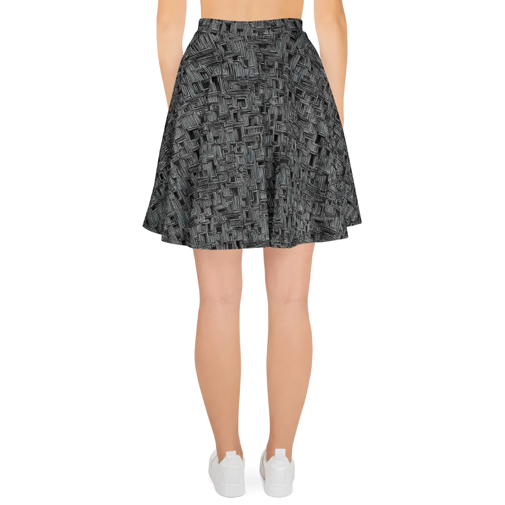 Linear Obsession on Skater Skirt — Back