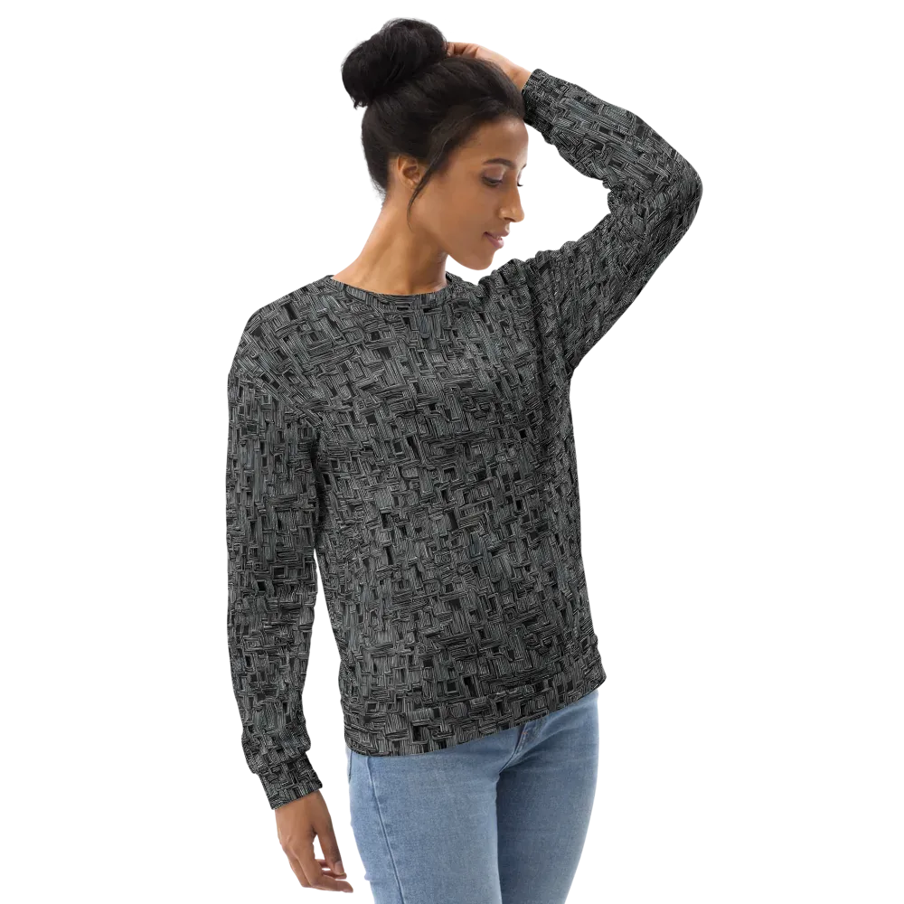 Linear Obsession on Sweatshirt — Right Front