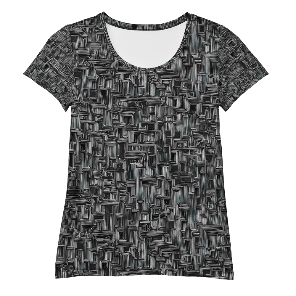 Linear Obsession on Women's Athletic T-Shirt — Front