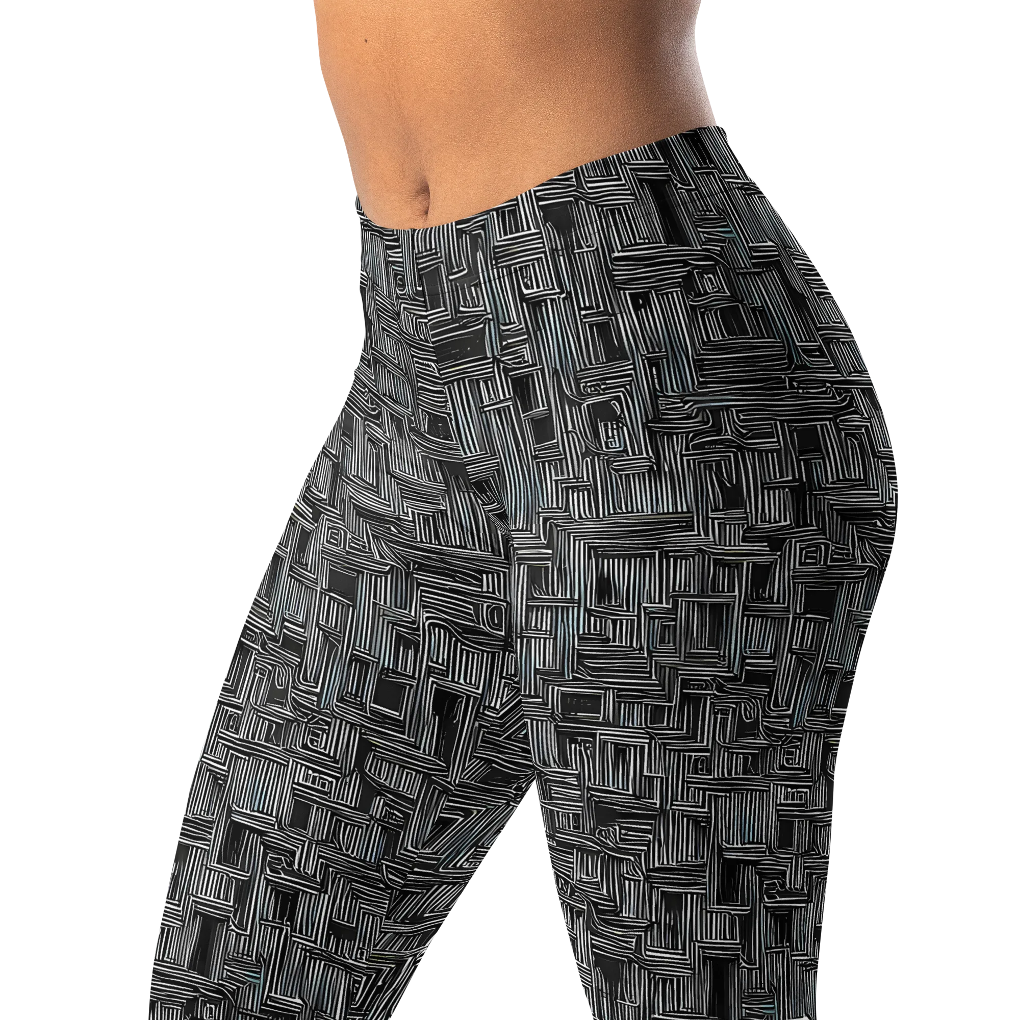 Linear Obsession on Leggings — Left Front