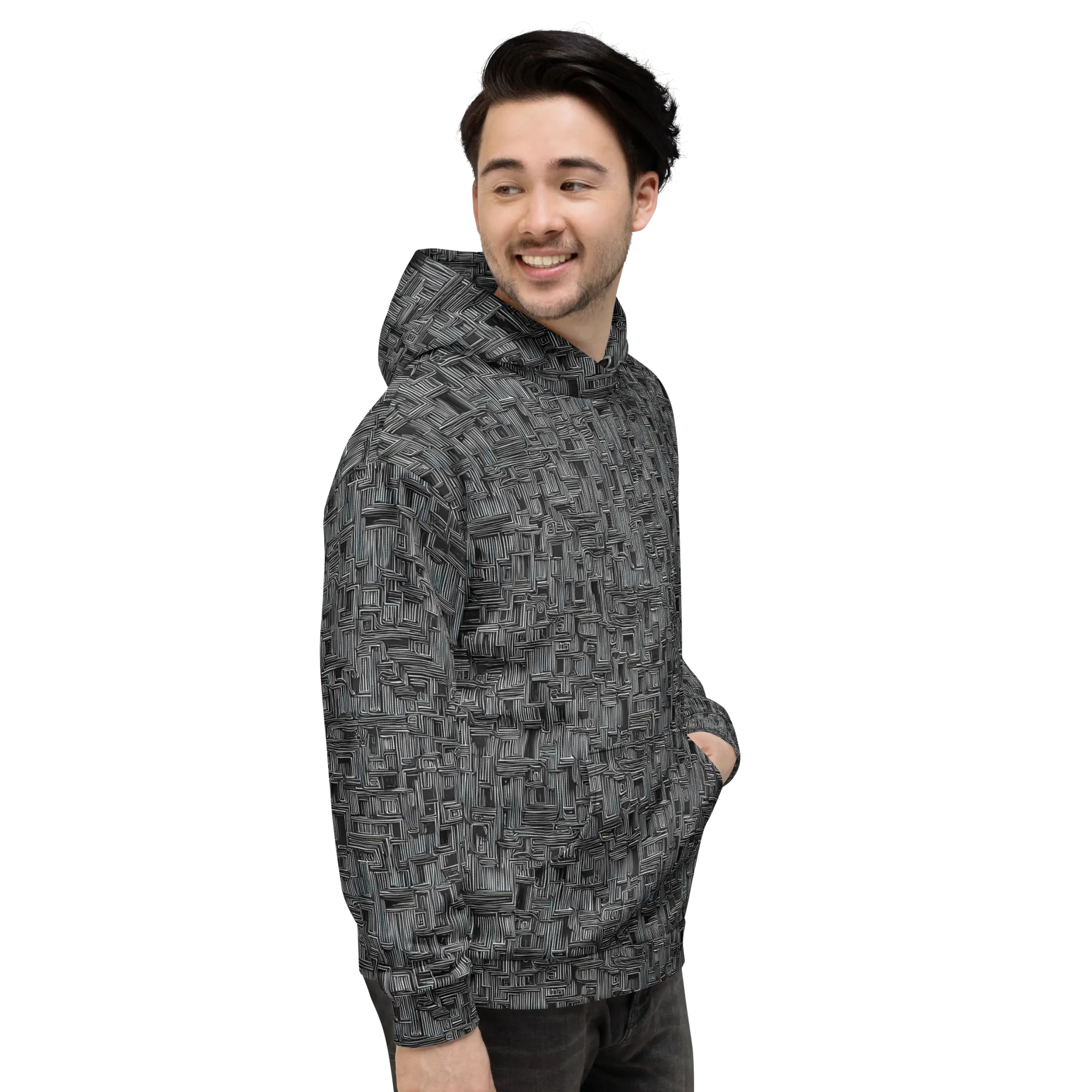 Linear Obsession on Hoodie — Right