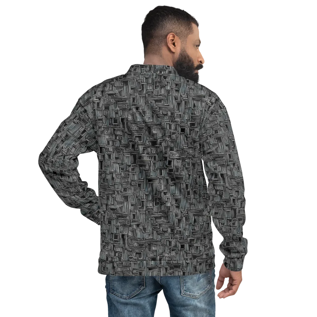 Linear Obsession on Bomber Jacket — Back