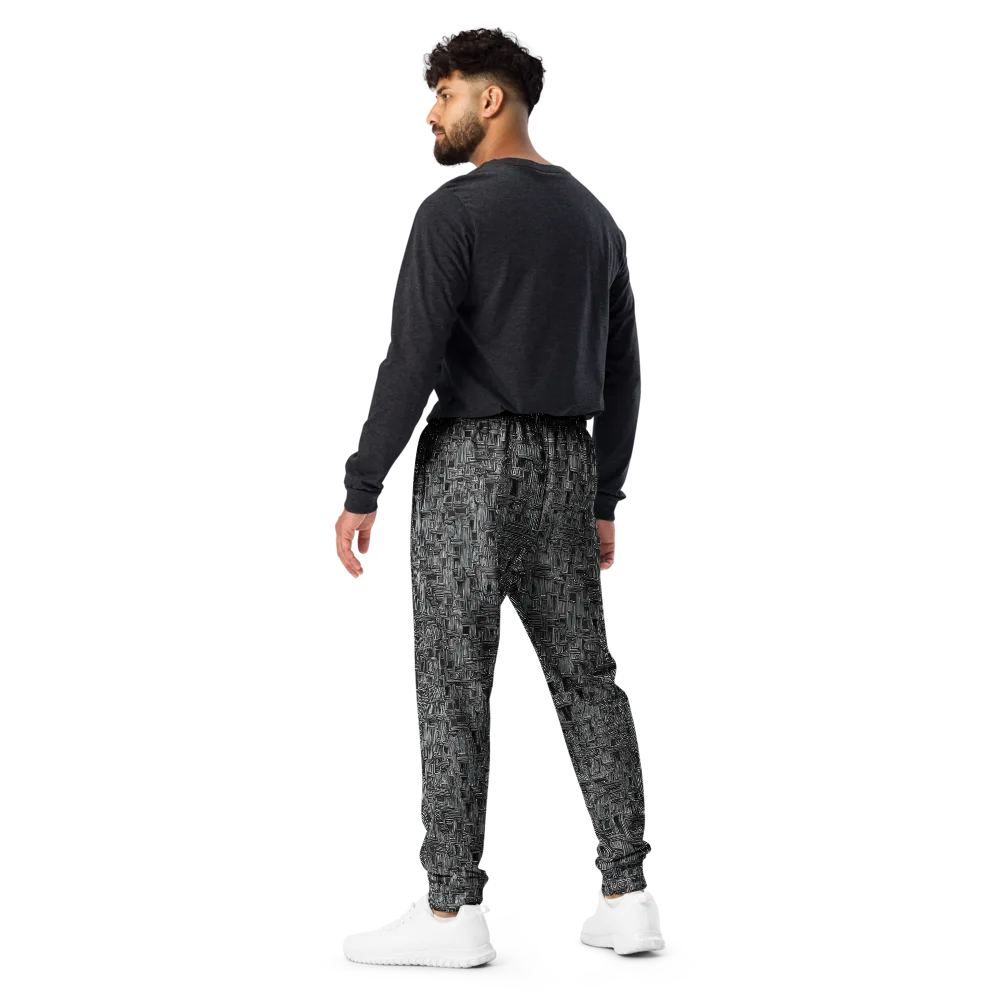 Linear Obsession on Men's Joggers — Back