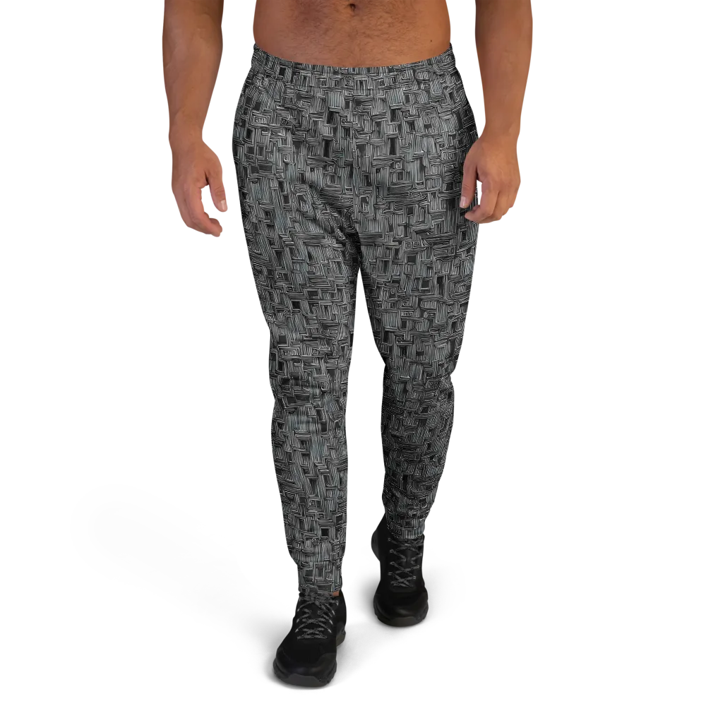 Linear Obsession on Men's Joggers — Front