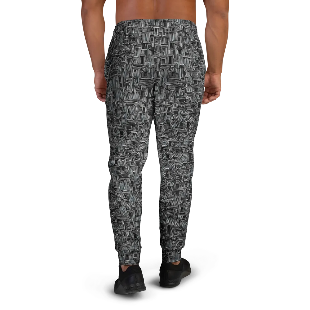 Linear Obsession on Men's Joggers — Back