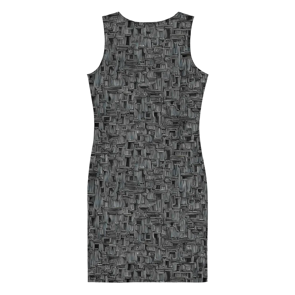 Linear Obsession on Bodycon Dress — Back
