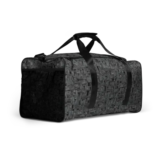 Linear Obsession on a Duffle Bag