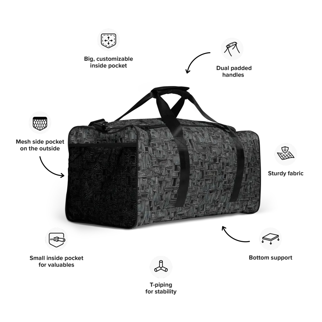 Linear Obsession on Duffle Bag — Right Front