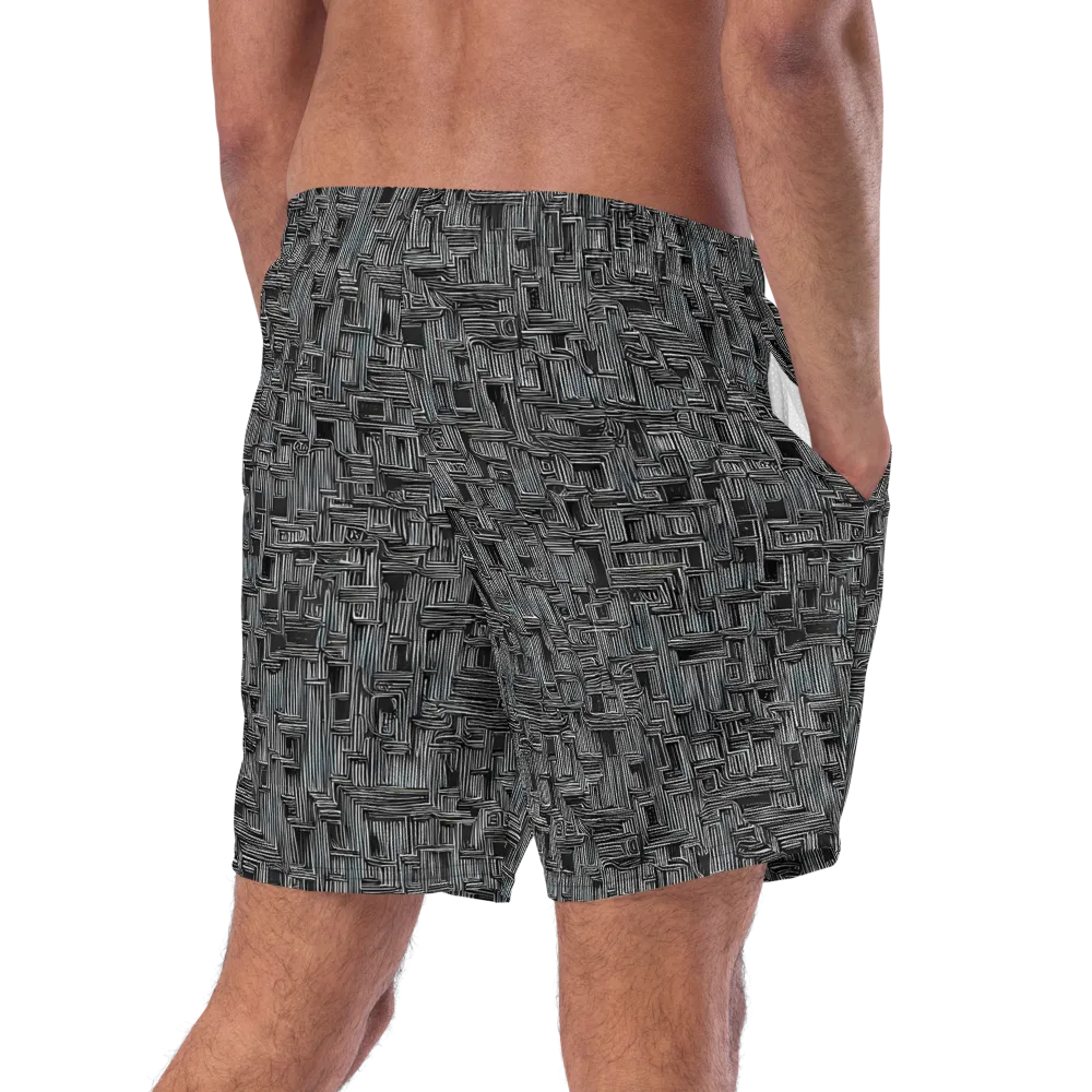 Linear Obsession on Swim Trunks — Right Back