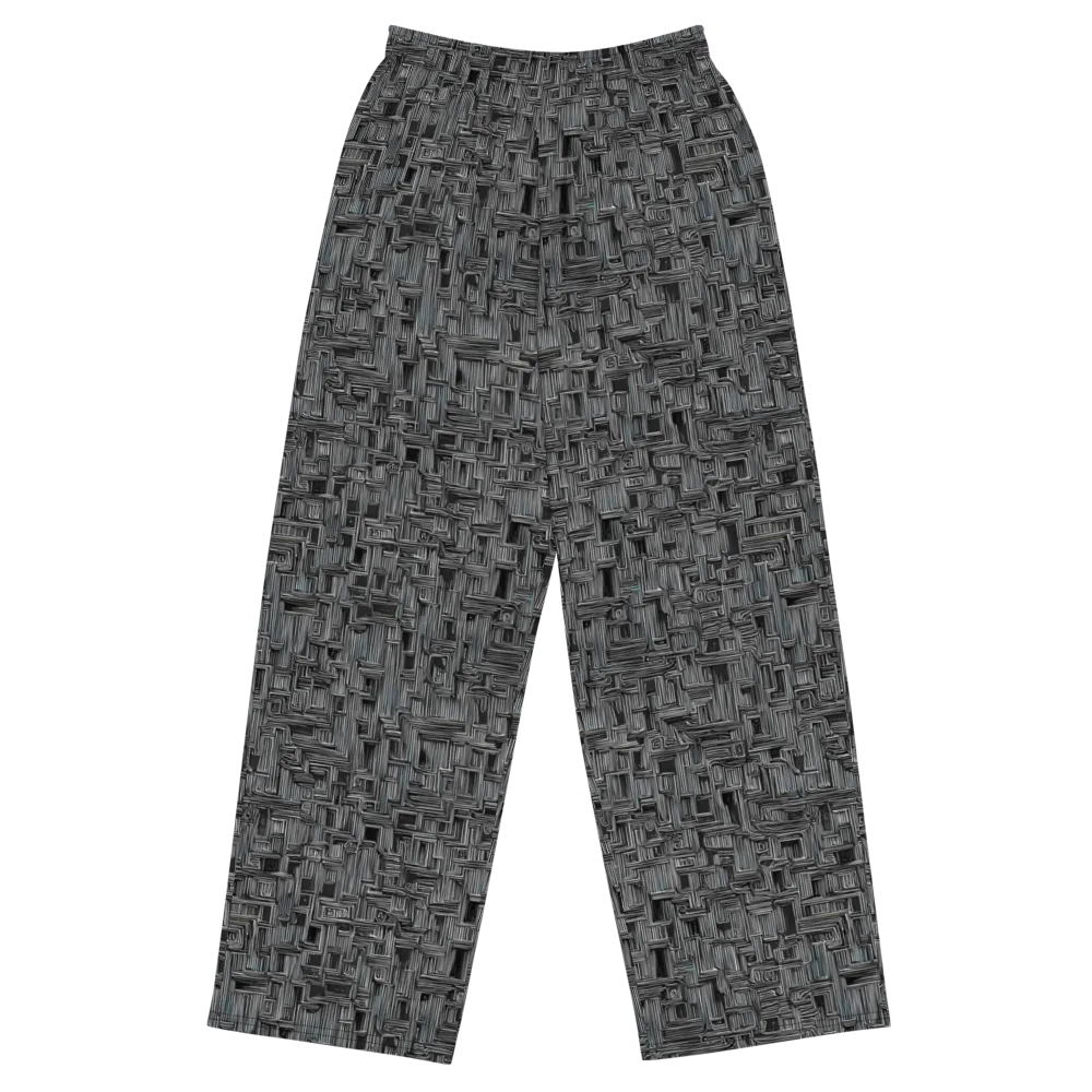 Linear Obsession on Wide-Leg Pants — Front