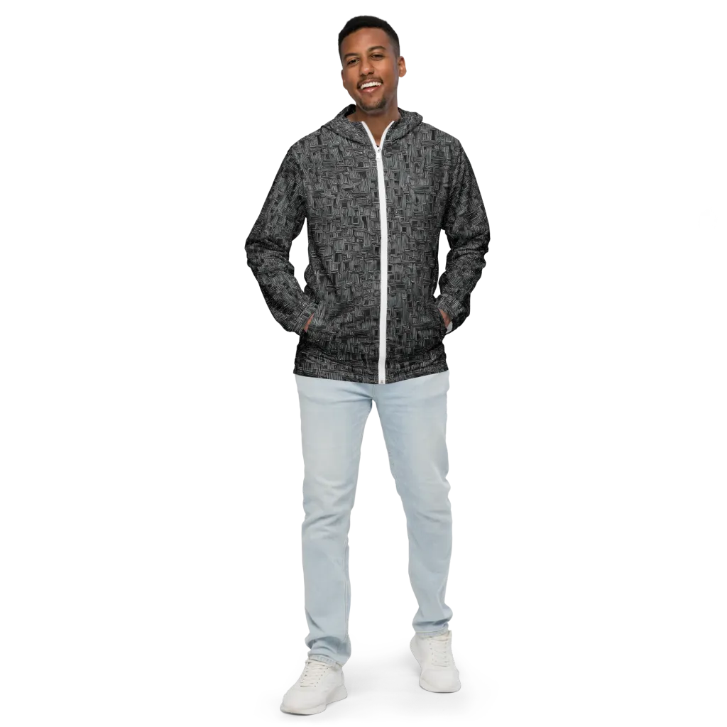 Linear Obsession on Men's Windbreaker — Front