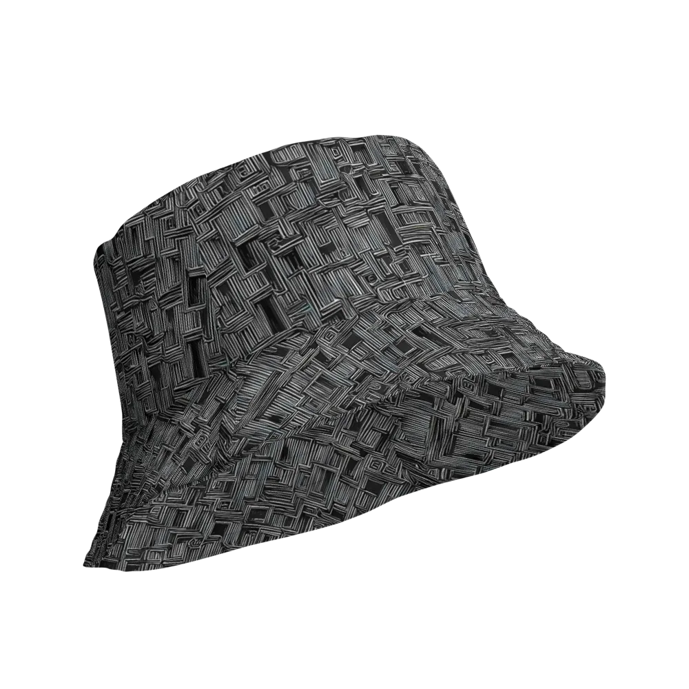 Linear Obsession on Reversible Bucket Hat — Product details Outside