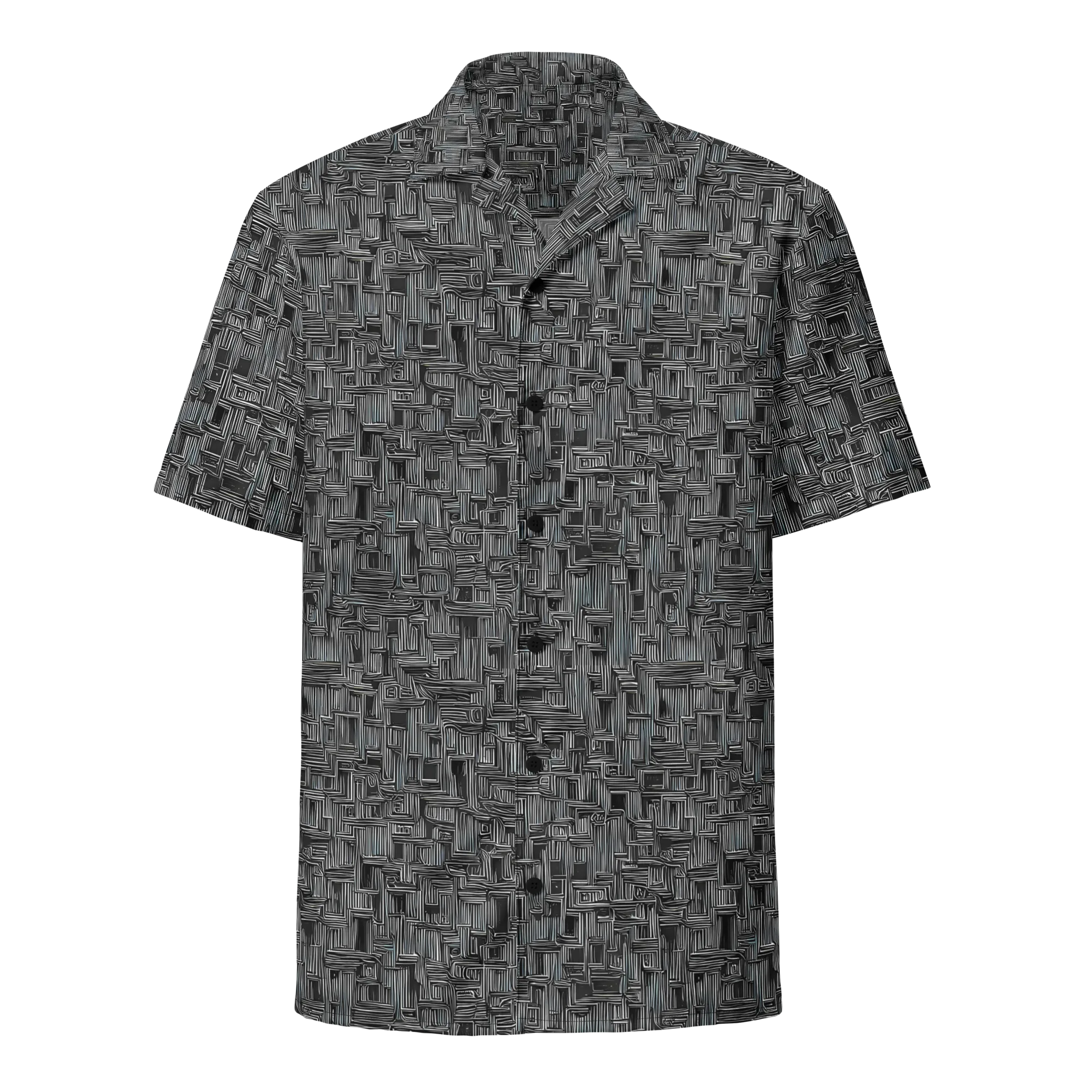Linear Obsession on Button Shirt — Front