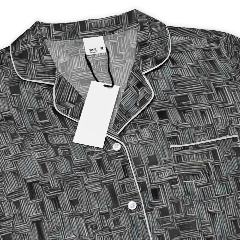 Linear Obsession on Women's Short Sleeve Pajama Top — Product details