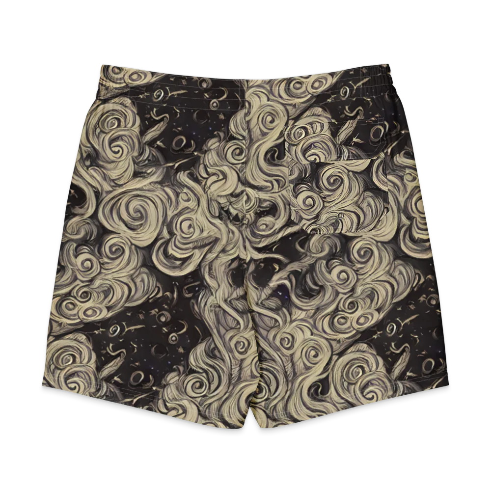 Ivory Whirlpool on Men's Board Shorts — Back