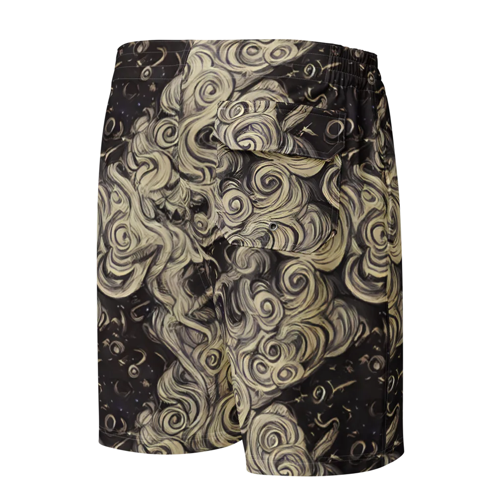 Ivory Whirlpool on Men's Board Shorts — Back