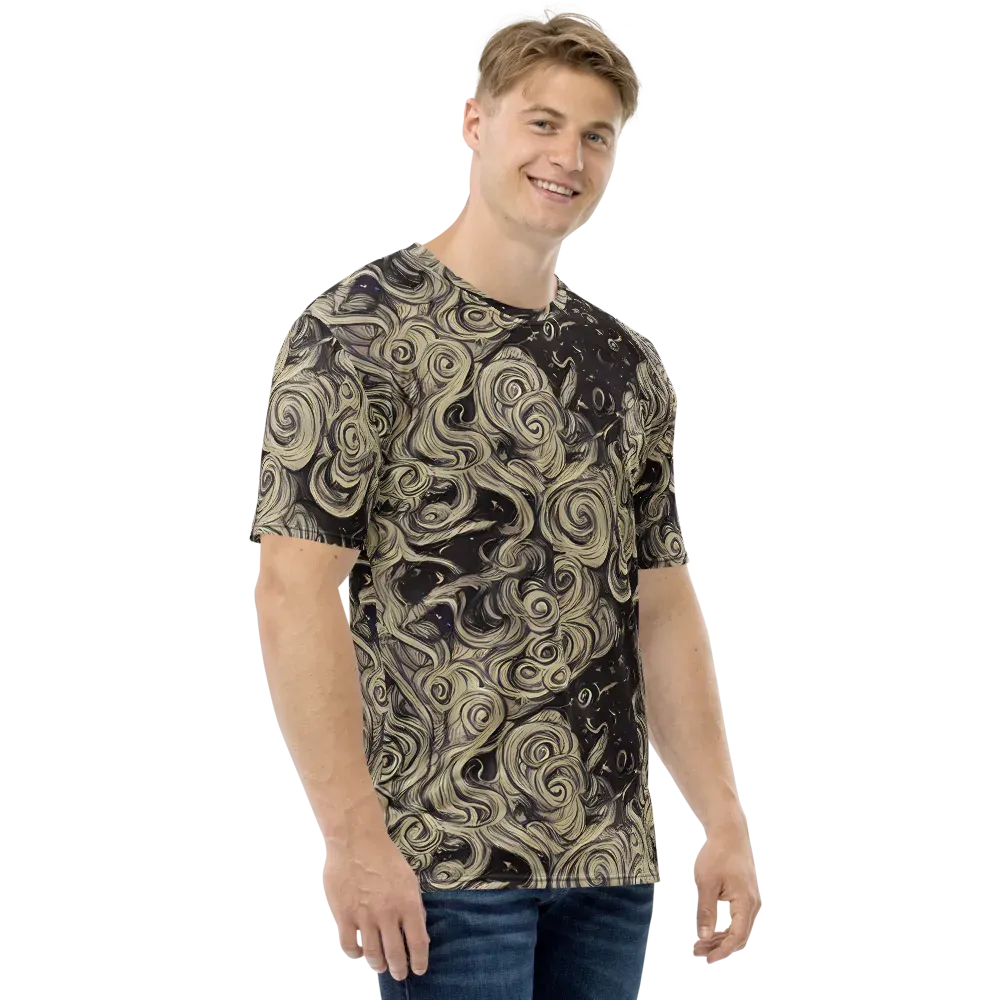 Ivory Whirlpool on Men's Crew Neck T-Shirt — Right