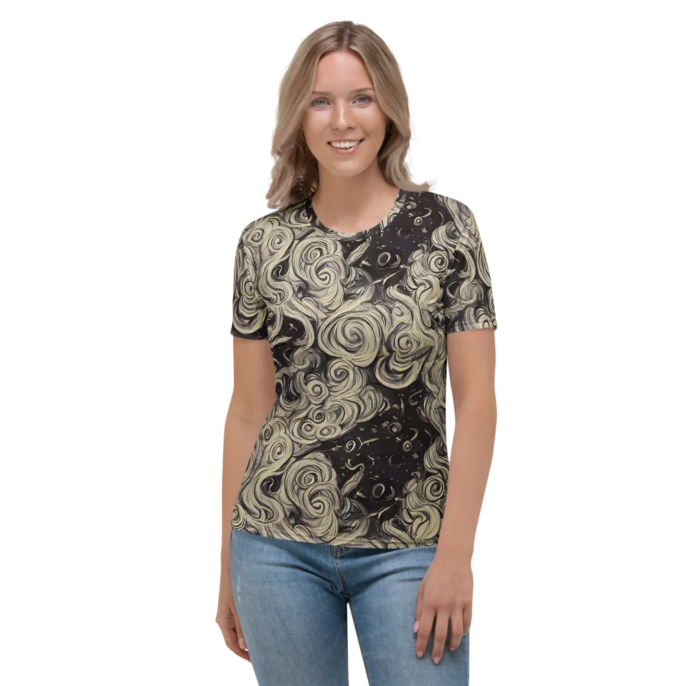 Ivory Whirlpool on Women's Crew Neck T-Shirt — Front