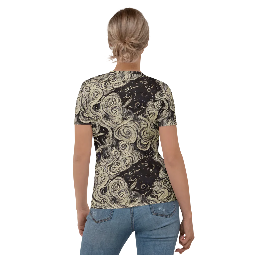 Ivory Whirlpool on Women's Crew Neck T-Shirt — Back