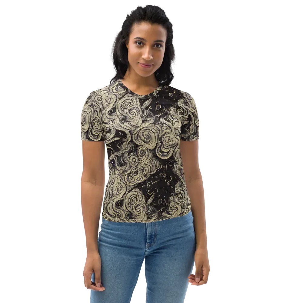 Ivory Whirlpool on Women's Crew Neck T-Shirt — Front