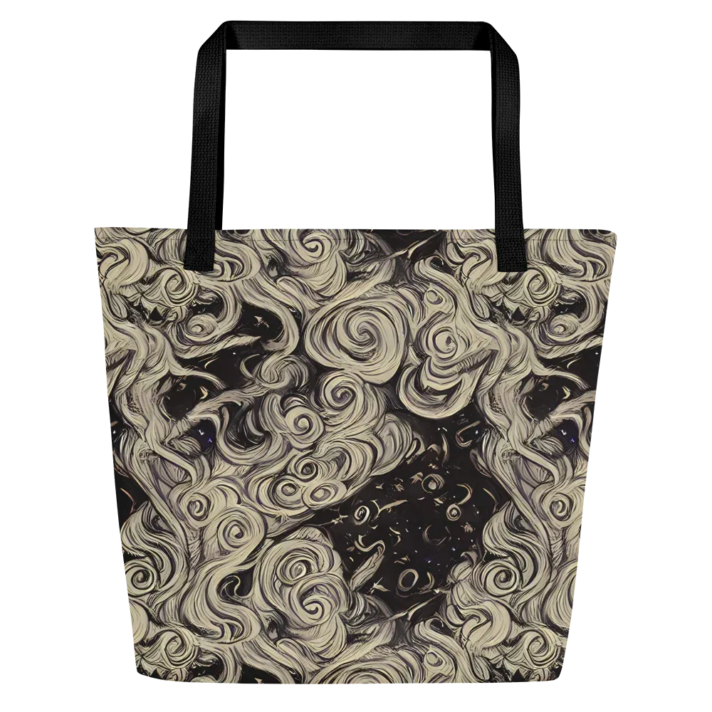Ivory Whirlpool on Large Tote Bag W/ Pocket — Front
