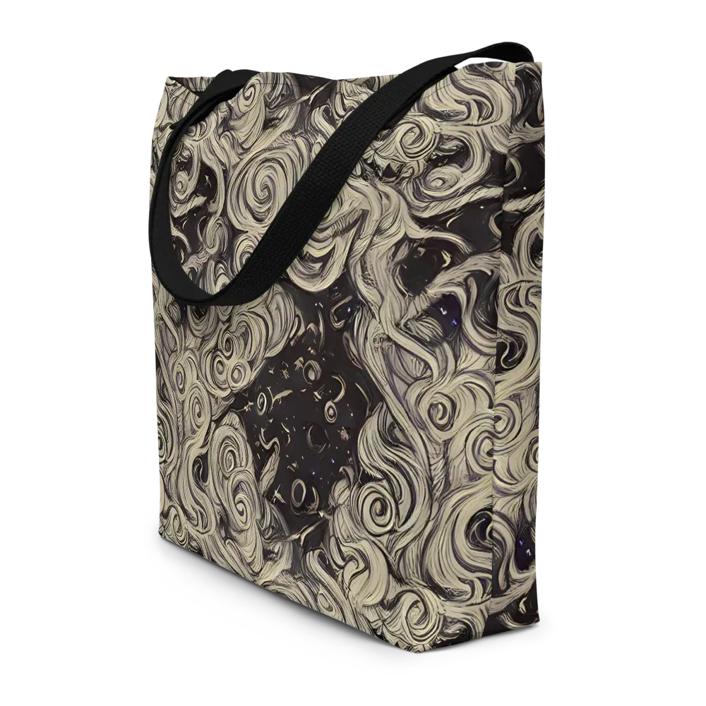Ivory Whirlpool on Large Tote Bag W/ Pocket — Front