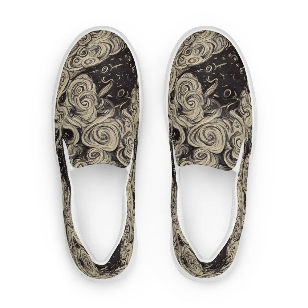 Ivory Whirlpool on Women's Slip-On Canvas Shoes — Front