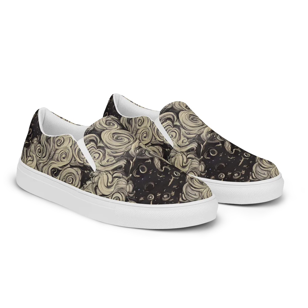 Ivory Whirlpool on Women's Slip-On Canvas Shoes — Right Front