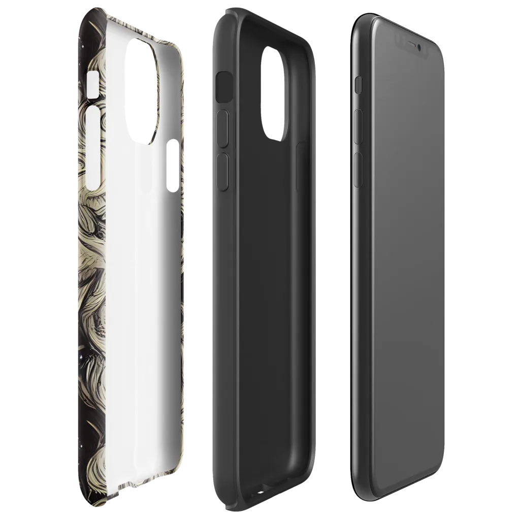 Ivory Whirlpool on Tough Case for iPhone® — Right