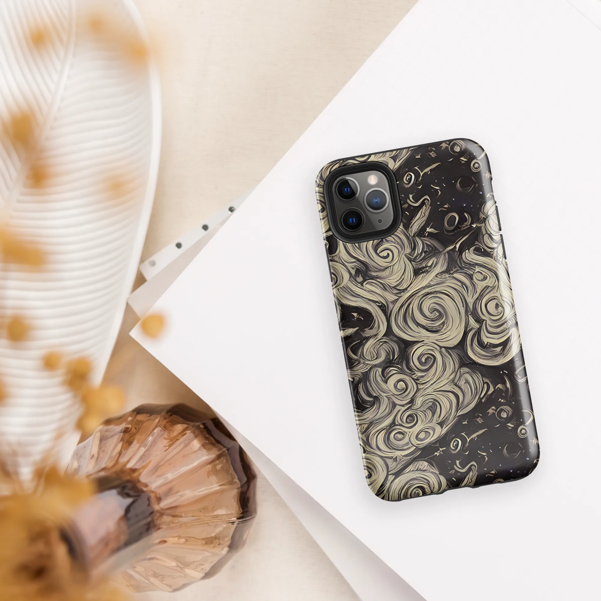 Ivory Whirlpool on Tough Case for iPhone® — Front