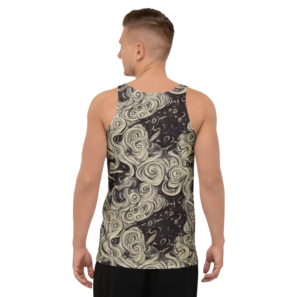 Ivory Whirlpool on Men's Tank Top — Back