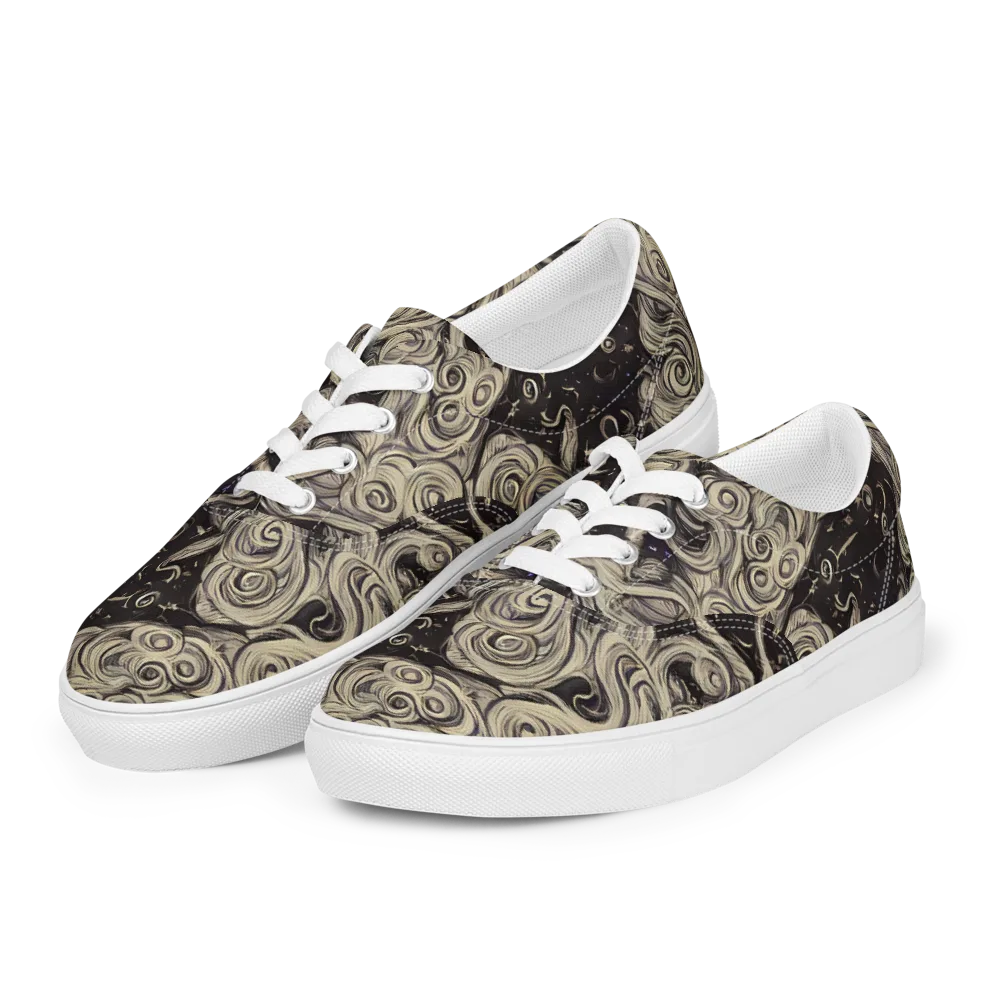 Ivory Whirlpool on Men's Lace-Up Canvas Shoes — Left Front