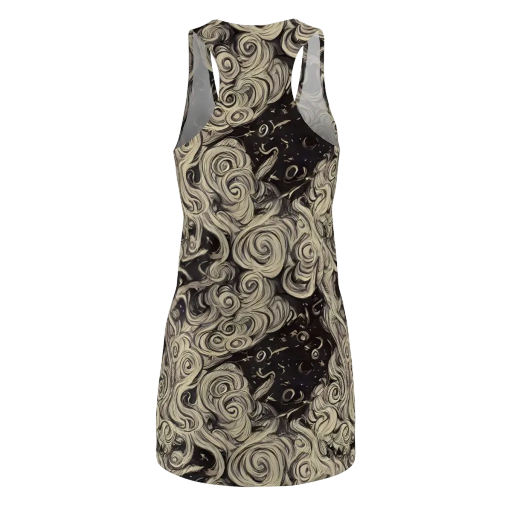 Ivory Whirlpool on Racerback Dress — Back