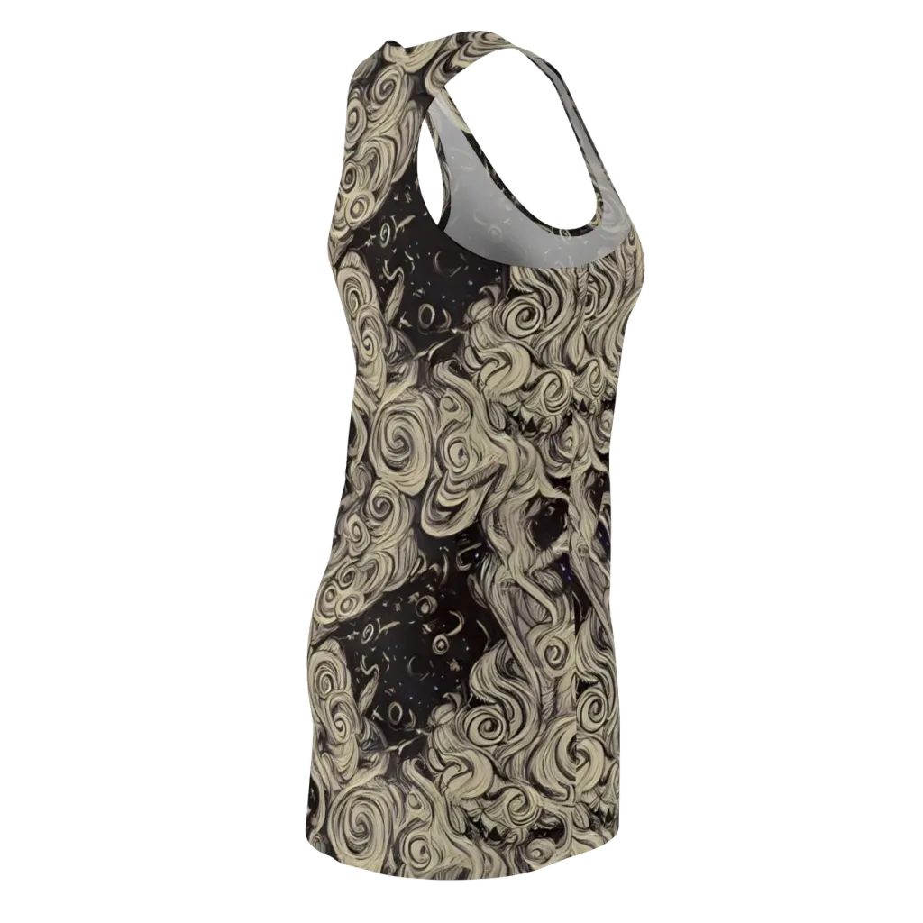 Ivory Whirlpool on Racerback Dress — Back Side