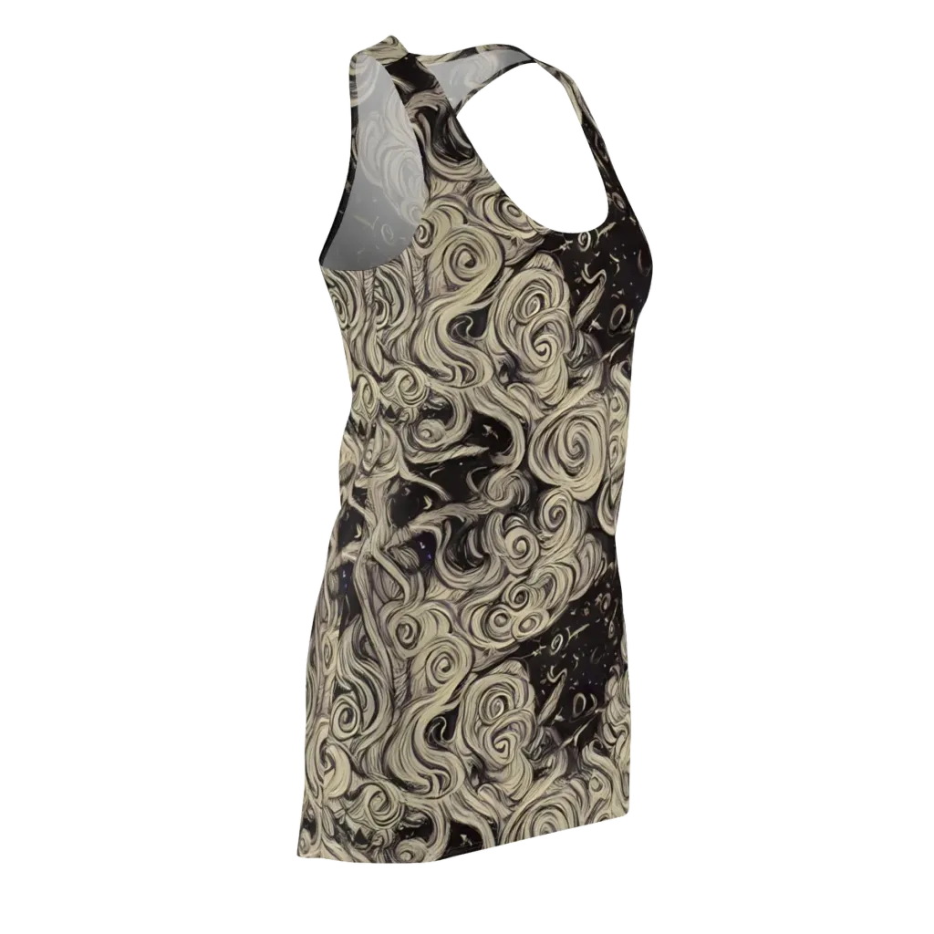 Ivory Whirlpool on Racerback Dress — Front Side
