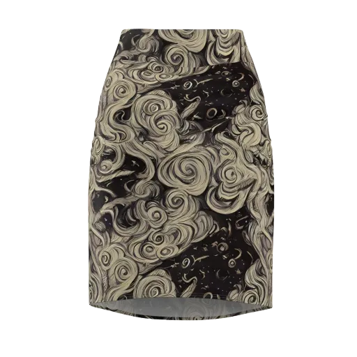 Ivory Whirlpool on a Pencil Skirt
