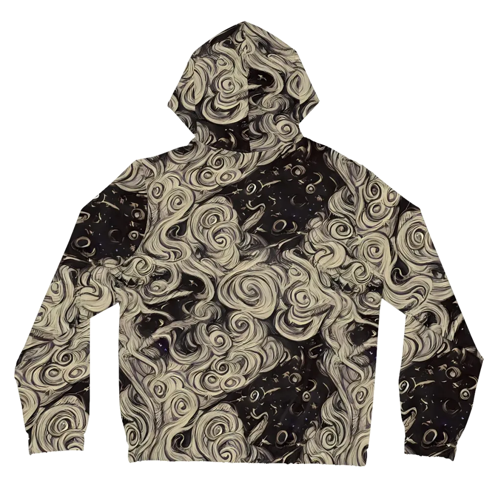 Ivory Whirlpool on Women's Full-Zip Hoodie — Back