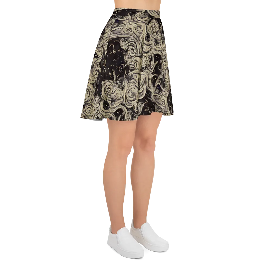 Ivory Whirlpool on Skater Skirt — Right