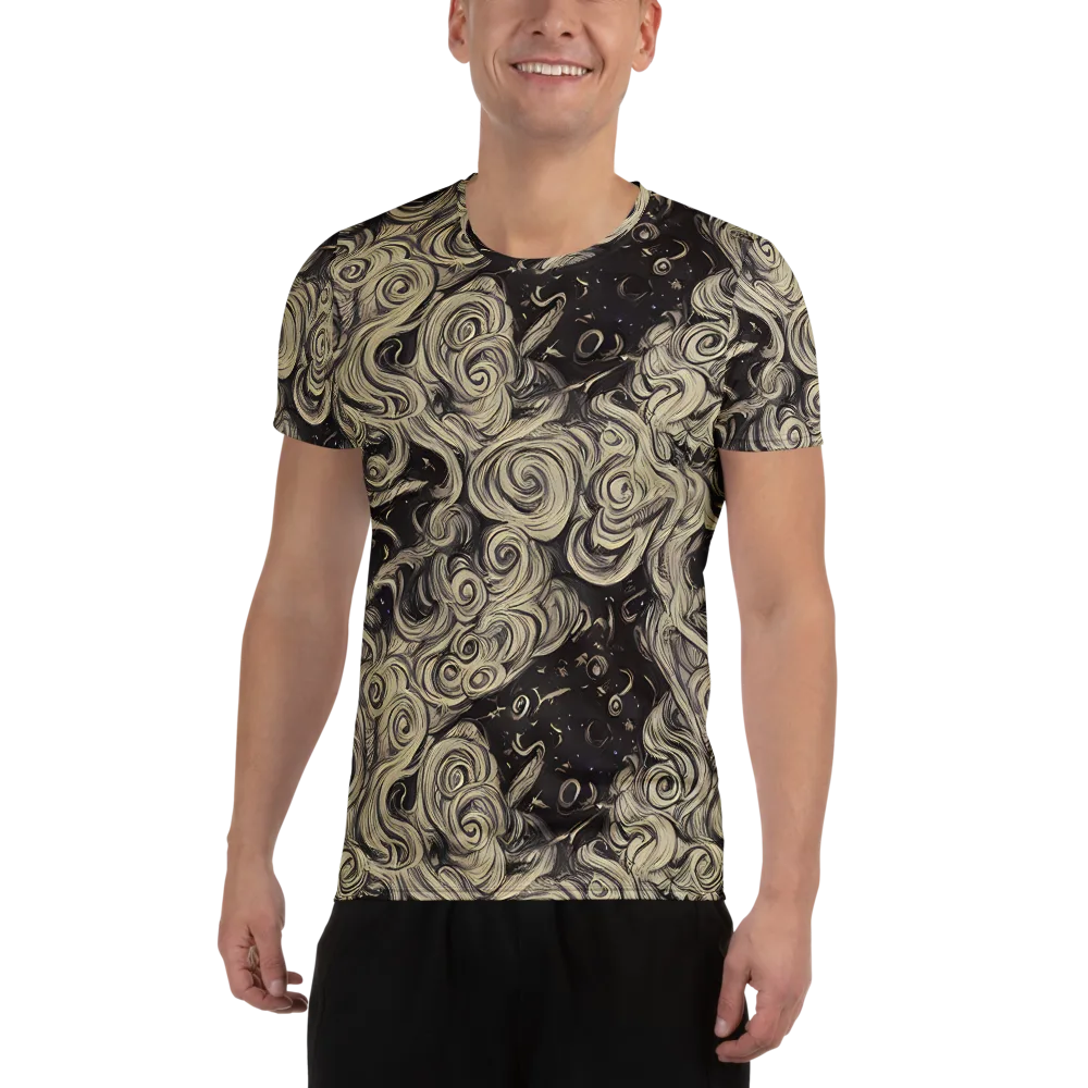 Ivory Whirlpool on Men's Athletic T-Shirt — Front