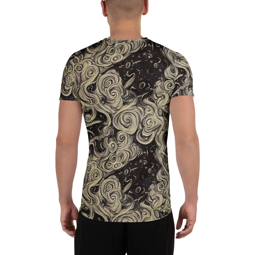 Ivory Whirlpool on Men's Athletic T-Shirt — Back