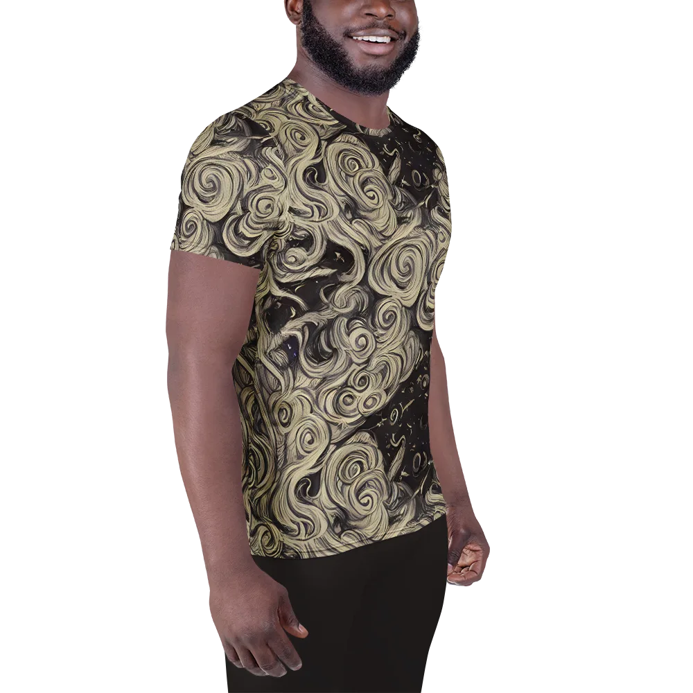 Ivory Whirlpool on Men's Athletic T-Shirt — Right