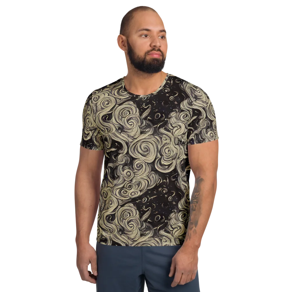 Ivory Whirlpool on Men's Athletic T-Shirt — Front