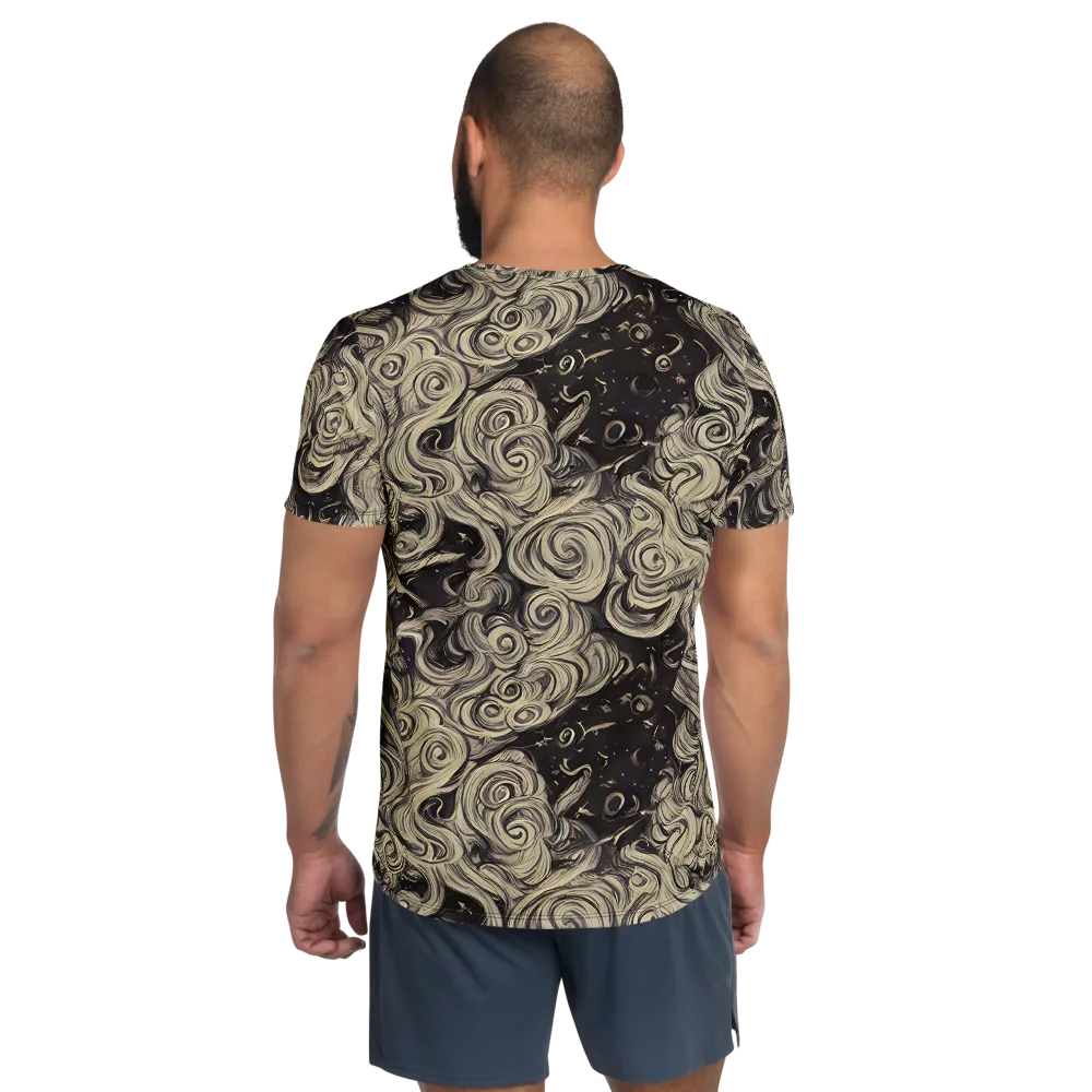 Ivory Whirlpool on Men's Athletic T-Shirt — Back