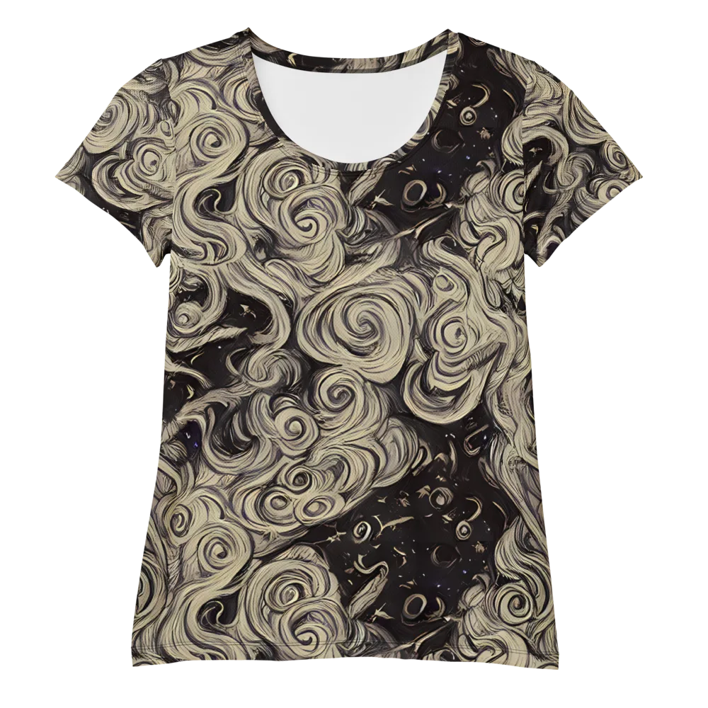 Ivory Whirlpool on Women's Athletic T-Shirt — Front