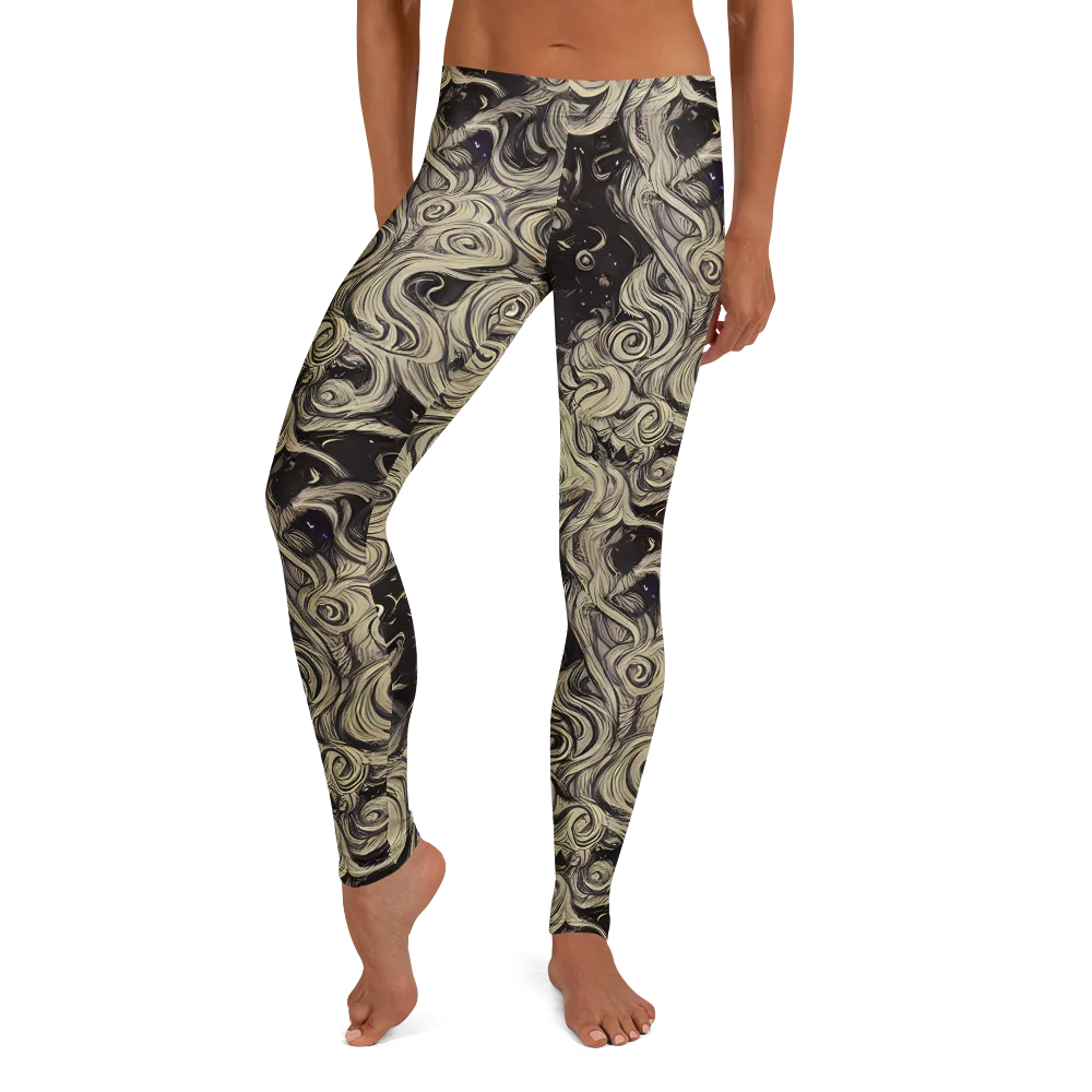 Ivory Whirlpool on Leggings — Front