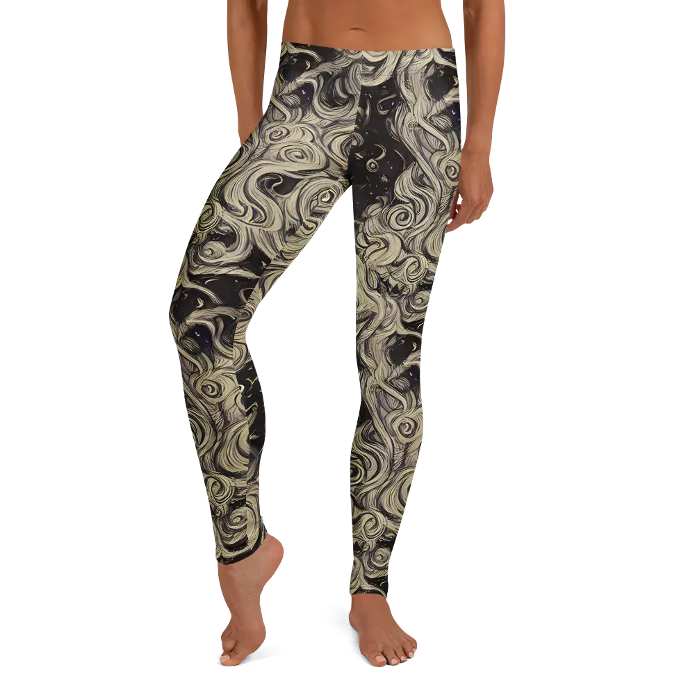 Ivory Whirlpool on Leggings — Front