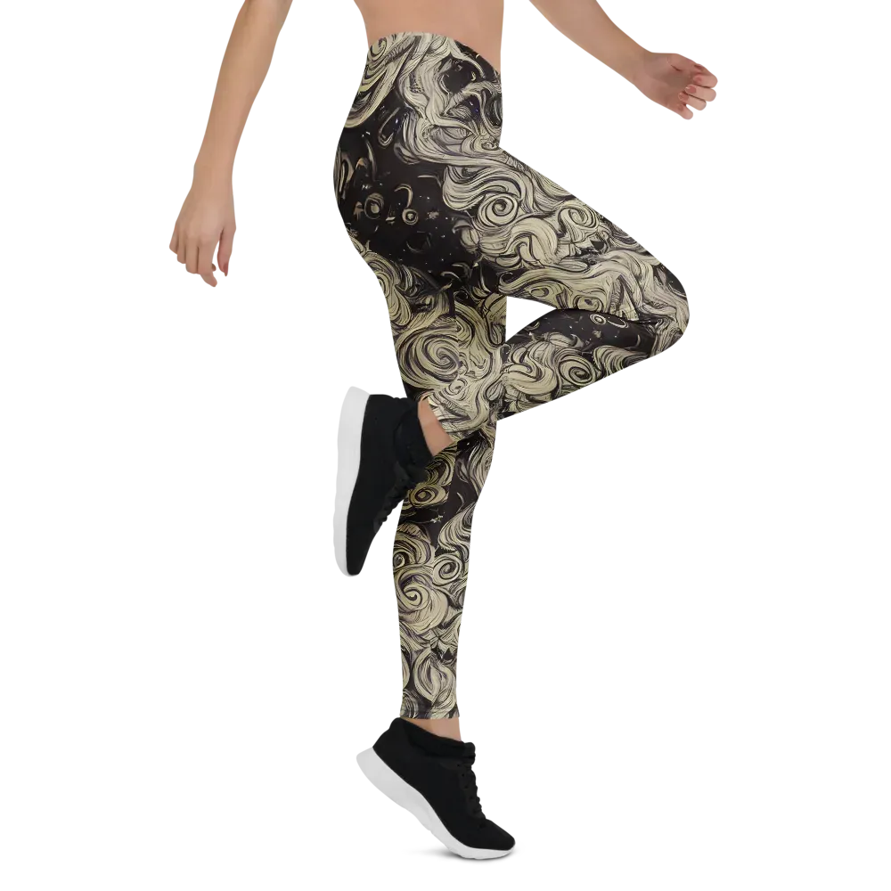 Ivory Whirlpool on Leggings — Right